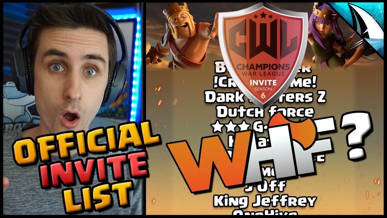 *CLAN REVEAL* Official CWL Invite Season 6 Clans | Clash of Clans