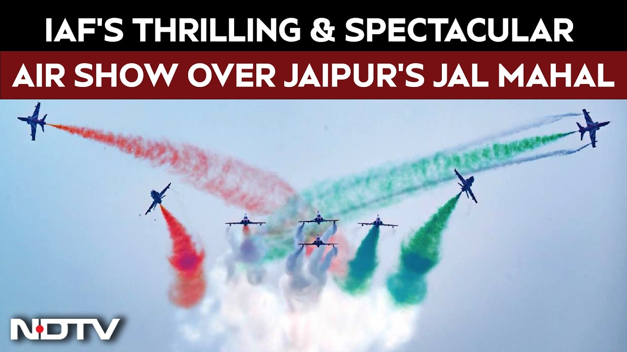 Indian Air Force News | IAF Showcases A Thrilling & Spectacular Air Show Over Jaipur's Jal Mahal