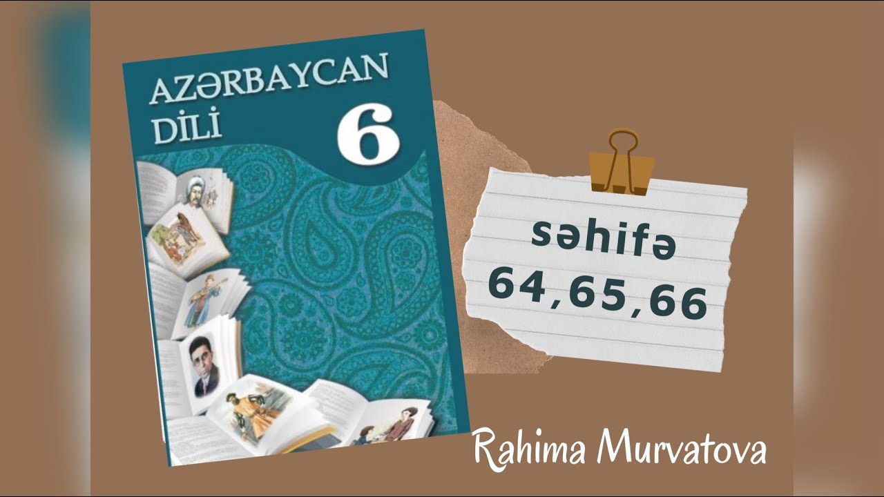 6-cı sinif. Azərbaycan dili. Səhifə 64,65,66