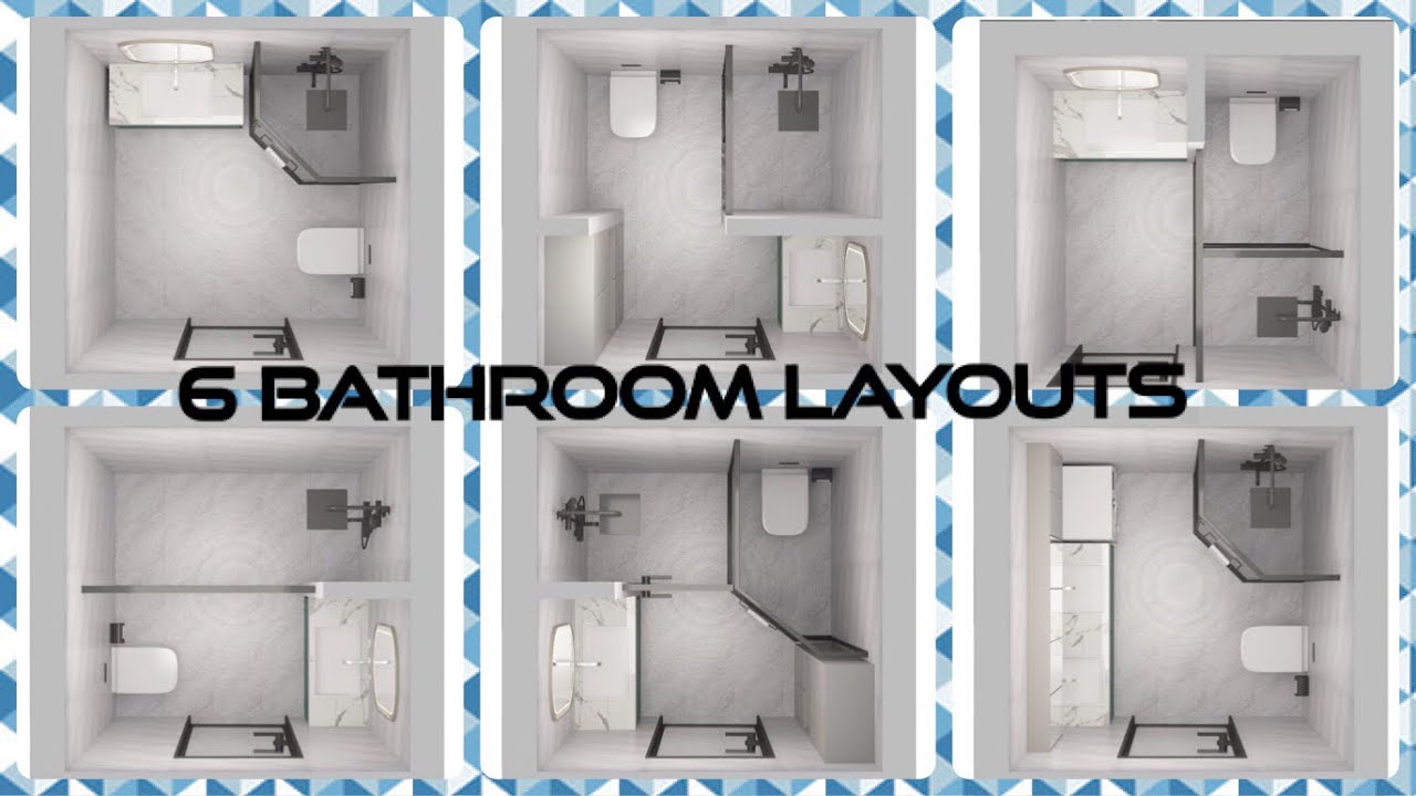 6 Bathroom Layouts (2x2m area) | 6 Bathroom Design Ideas | D&R Ideas | #d&rideas