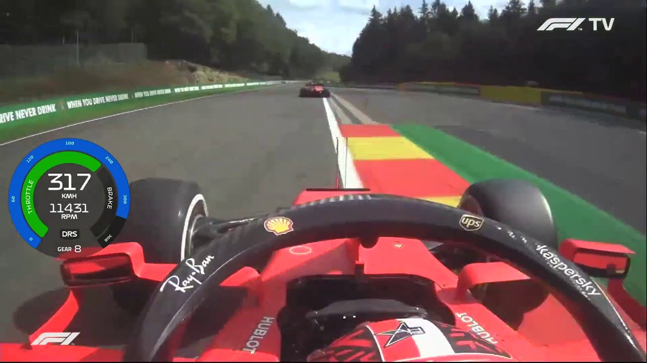 SPAFRANCORCHAMPS Top Speed Record 361 kmh Charles Leclerc Onboard