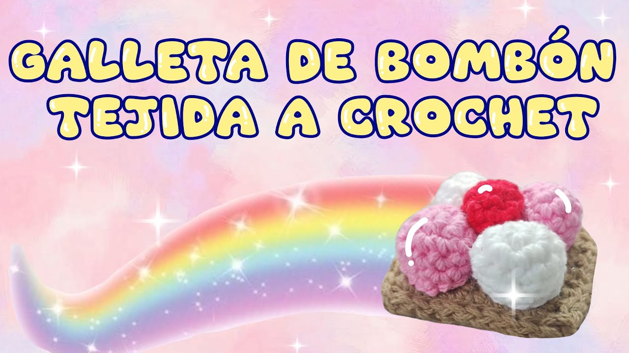 Galleta de bomb&oacute;n tipo sponch tejida a crochet ✨Principiantes ✨