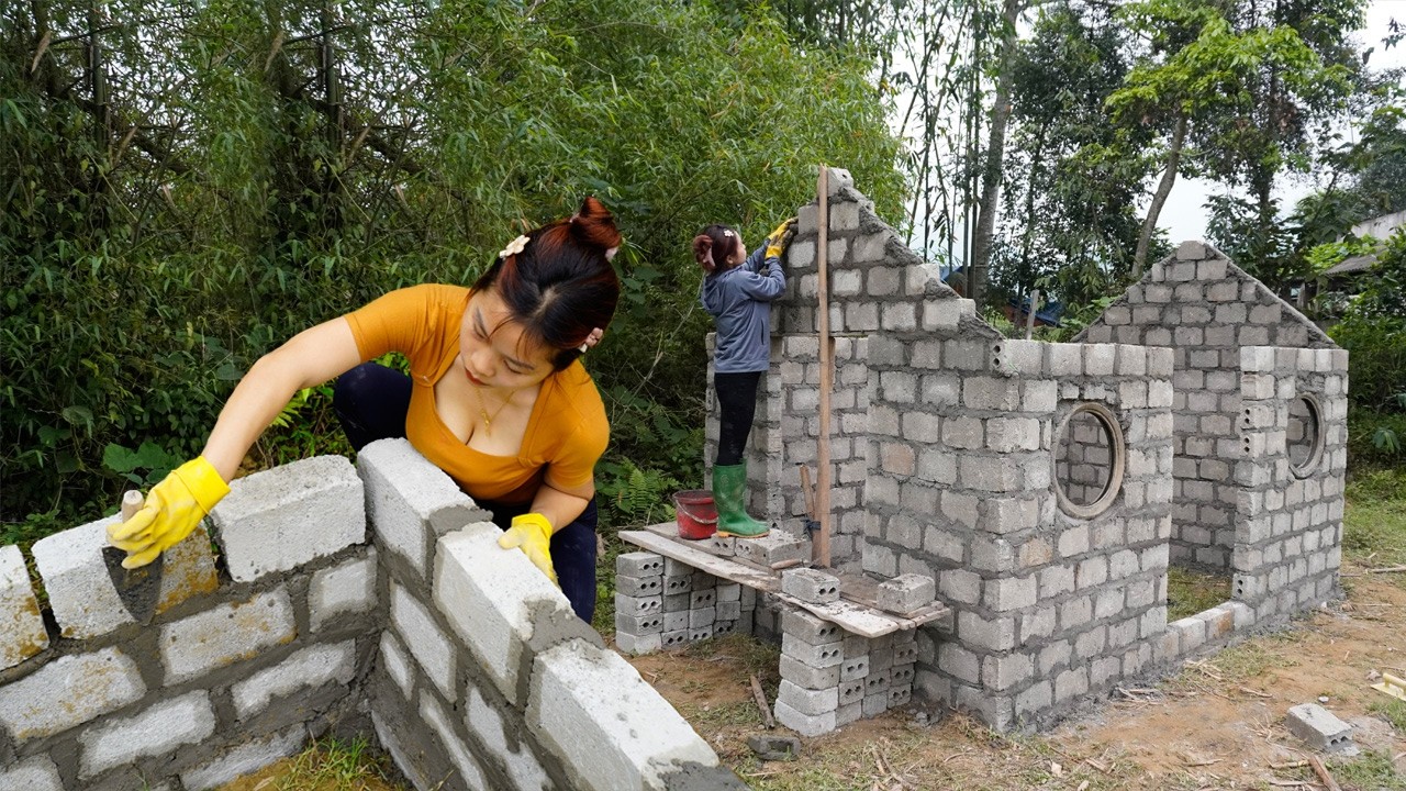 Build a new house with homemade bricks Ep3