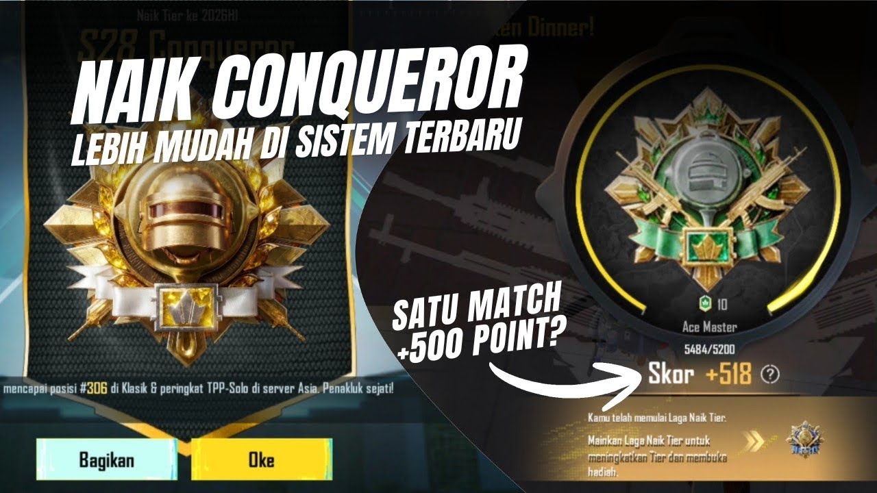 CAPAI CONQUEROR MAKIN MUDAH DENGAN SISTEM BARU PUBG MOBILE 