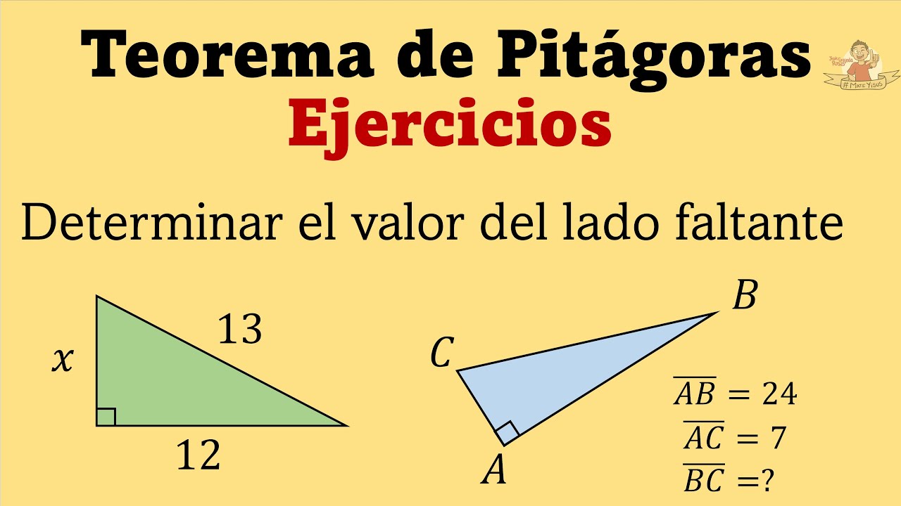 Teorema de Pitágoras. Encontrar la hipotenusa o un cateto. Parte 2 de 5.