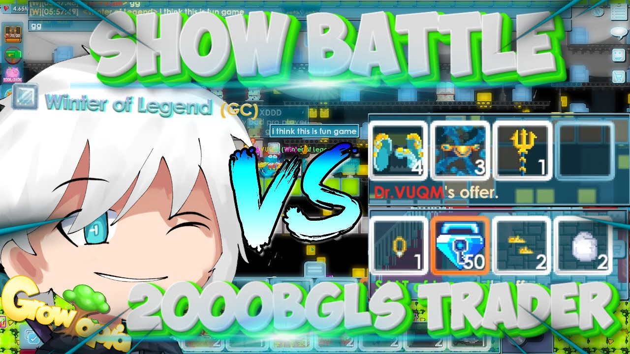 Show Battle VS BUYGHC Trader W 2000BGLS | ShowBattle | Growtopia Indonesia