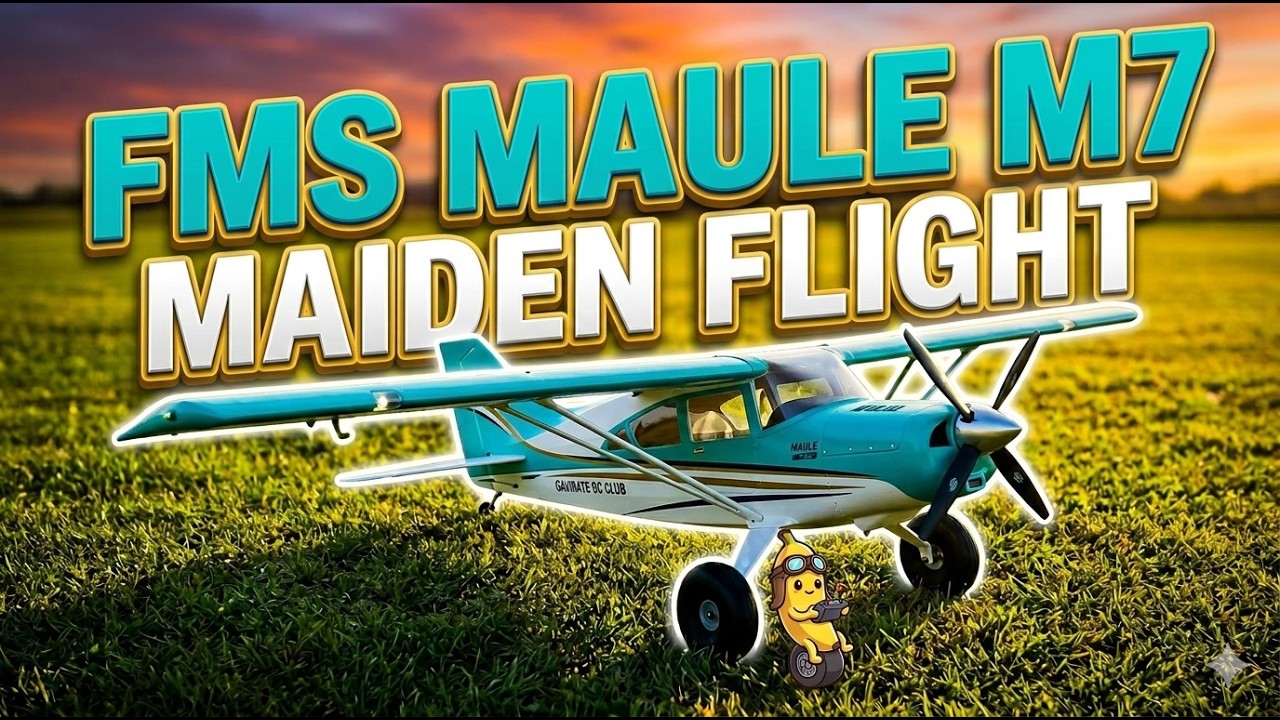 FMS Maule M7 1500mm MAIDEN FLIGHT - Incredible STOL Performance! ✈️✈️