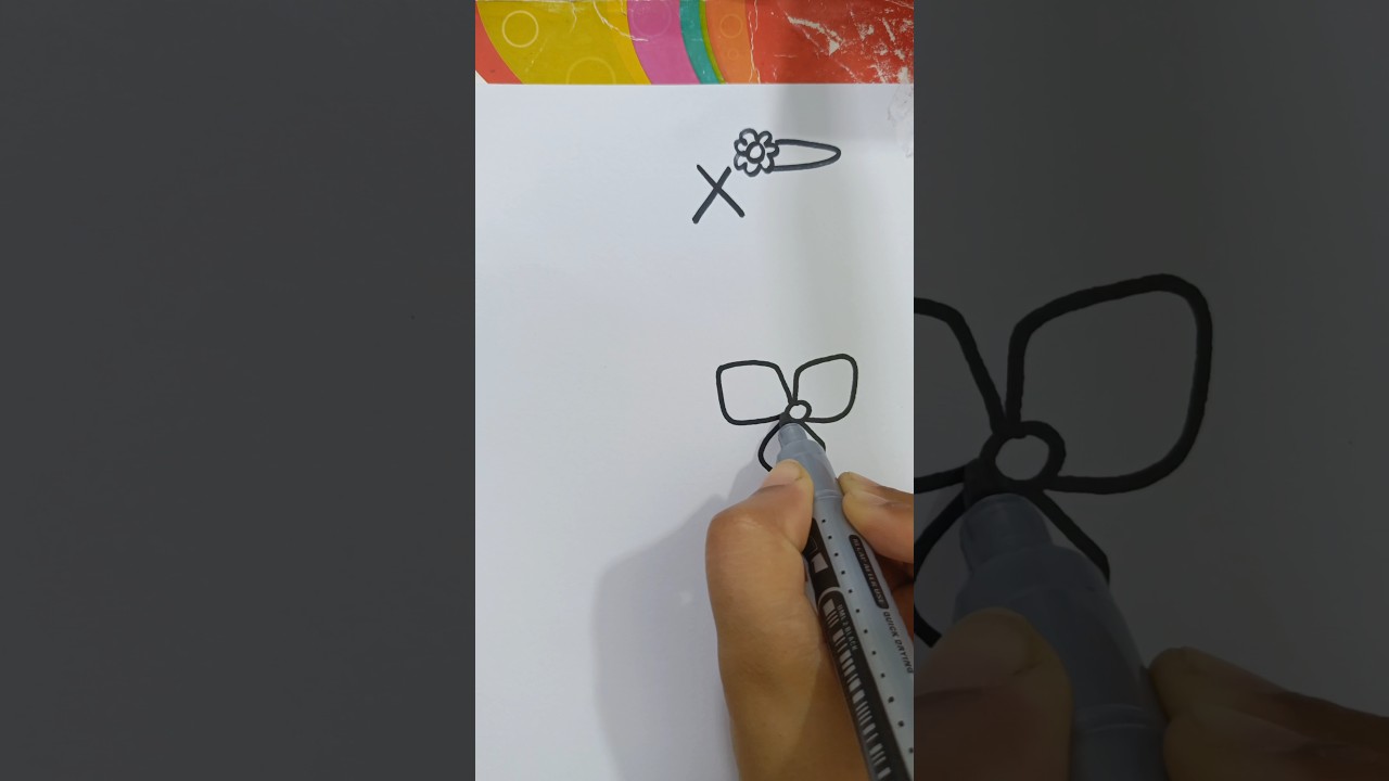 How To Draw Hair Clip Step by Step #shorts #shortsfeed