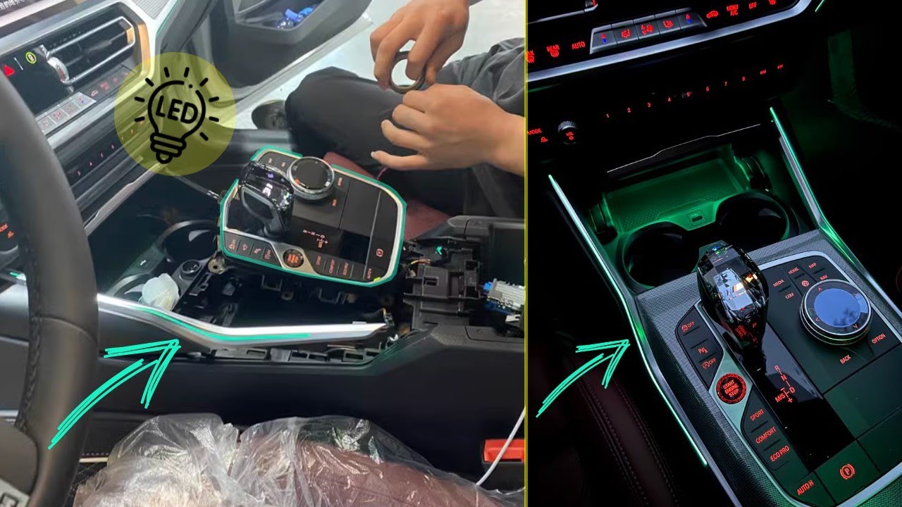 BMW | How To CENTER dashboard CONSOLE ambient LED light INSTALL?