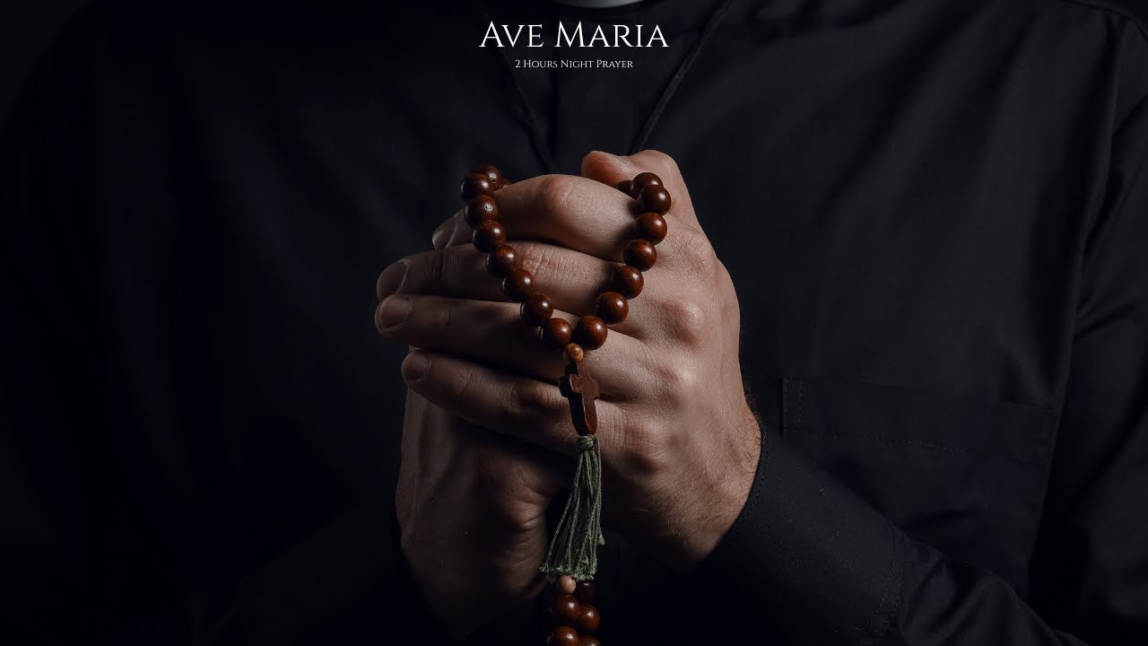 Ave Maria (Latin) | 2 Hours Night Prayer for Peace, Sleep & Reflection