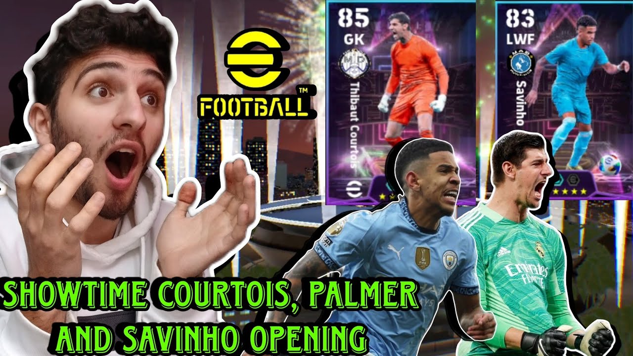 ვაიმეე!!😱 პირველივე გახსნაზე😱💜efootball 25 mobile showtime courtois palmer and savinho pack opening💜