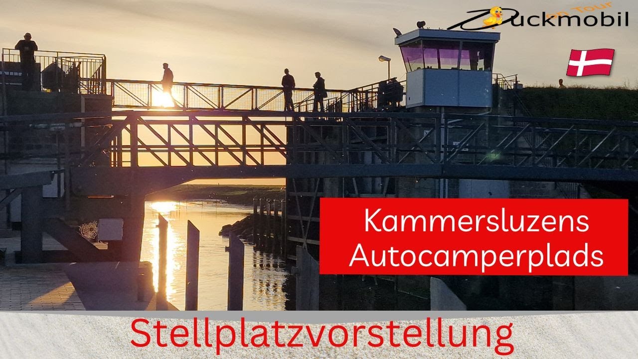 Wohnmobilstellplatz Kammerslusens Autocamperplads ○ Ribe  ○ Dänemarks Westküste, direkt am Wasser