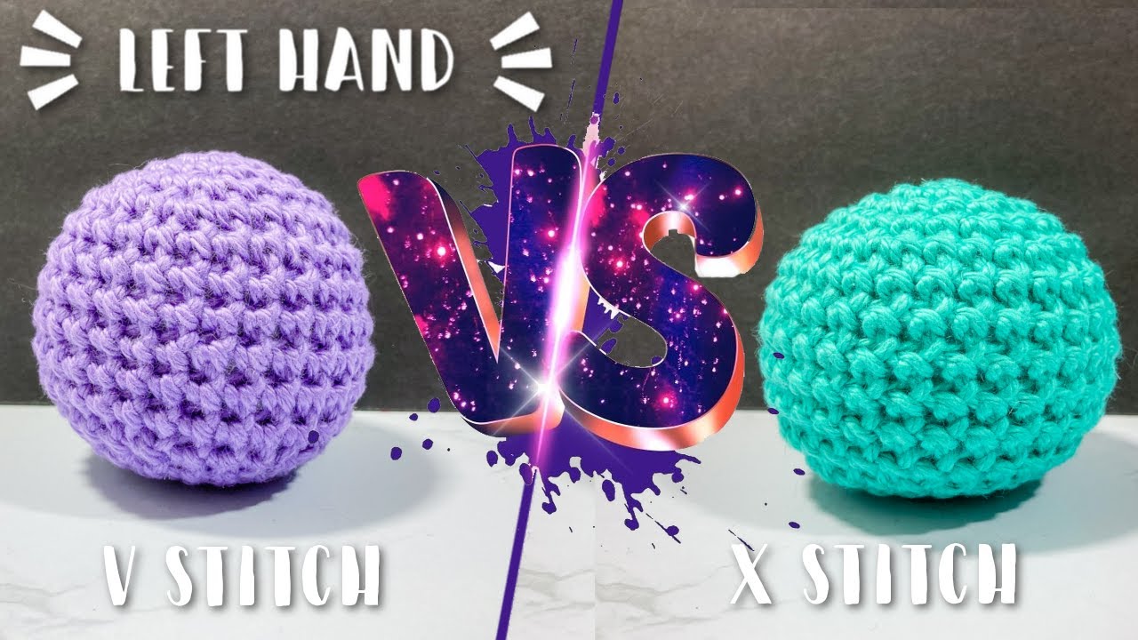 Left Hand | X vs V Stitch Single Crochet | Which is Best for Amigurumi? | Yarn Under vs Yarn Over