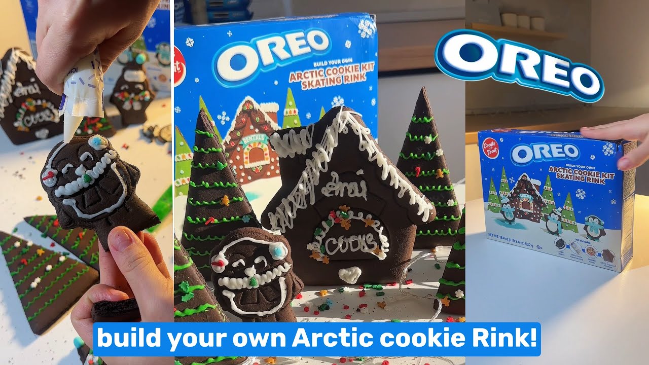 Oreo Build Your Own ARCTIC COOKIE RINK!!! CHRISTMAS/New Year 2025