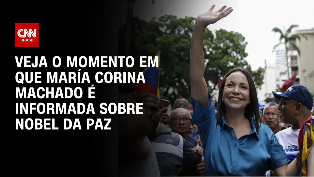 Veja reação de María Corina Machado ao saber que ganhou o Nobel da Paz | BASTIDORES CNN