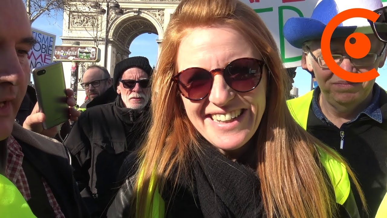 Gilets jaunes :  Ingrid Levavasseur expulsée du cortège (17 février 2019, Paris)