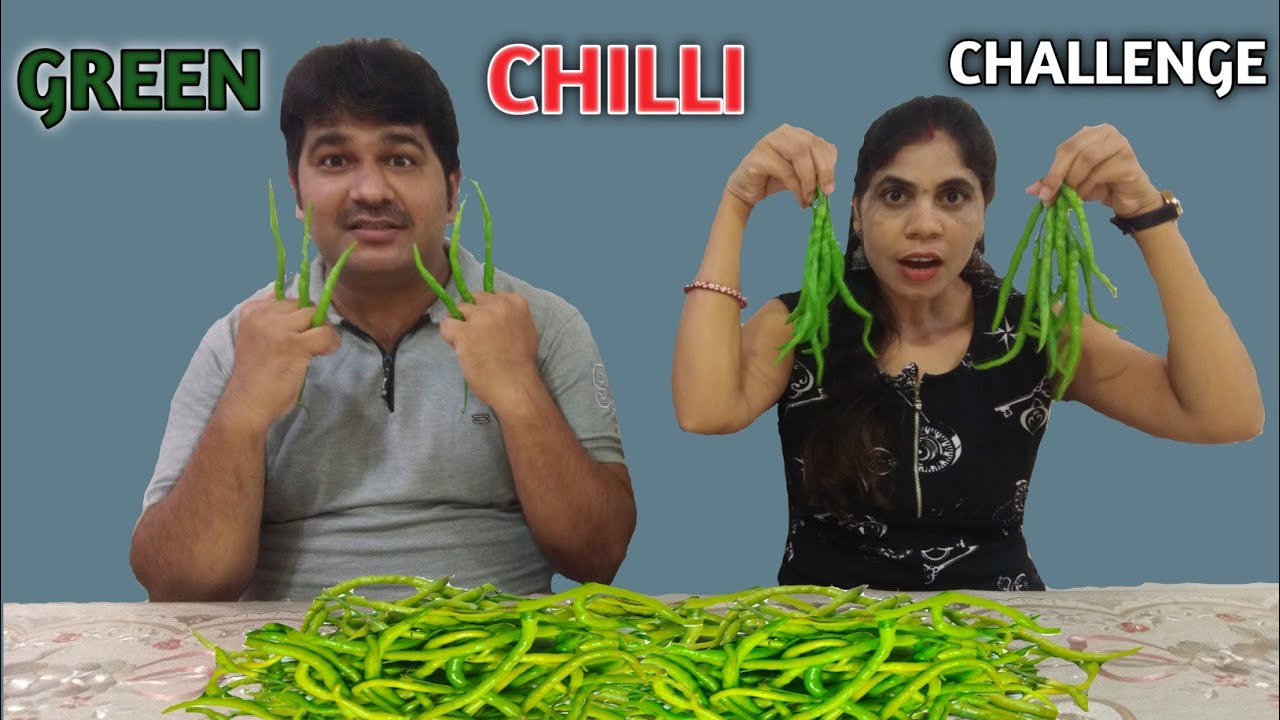 EXTREME SPICY GREEN CHILLI EATING CHALLENGE | HARI MIRCHI EATING COMPETITION | FOOD CHALLENGE