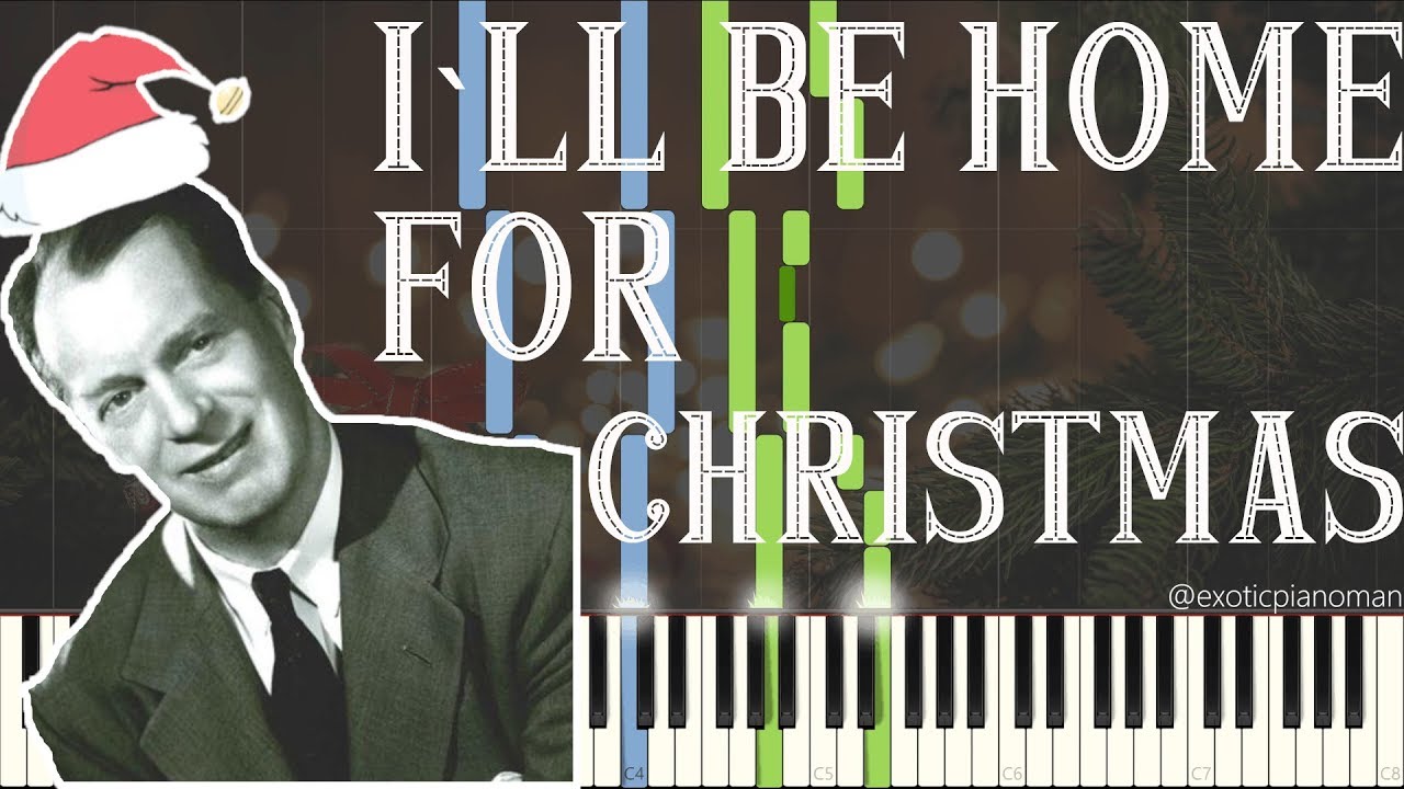 Walter Kent - I'll Be Home For Christmas (Solo Jazz Piano Synthesia) [Christmas Jazz 🎅]