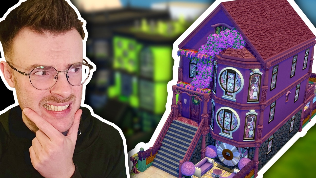i built a house in the Sims 4 but it's ALL PURPLE 💜