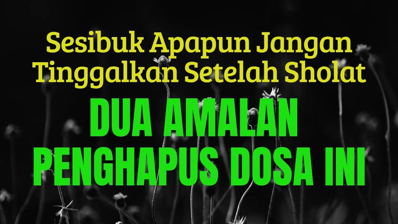 Sesibuk Apapun Jangan Tinggalkan Setelah Sholat Dua Amalan Penghapus Dosa Ini