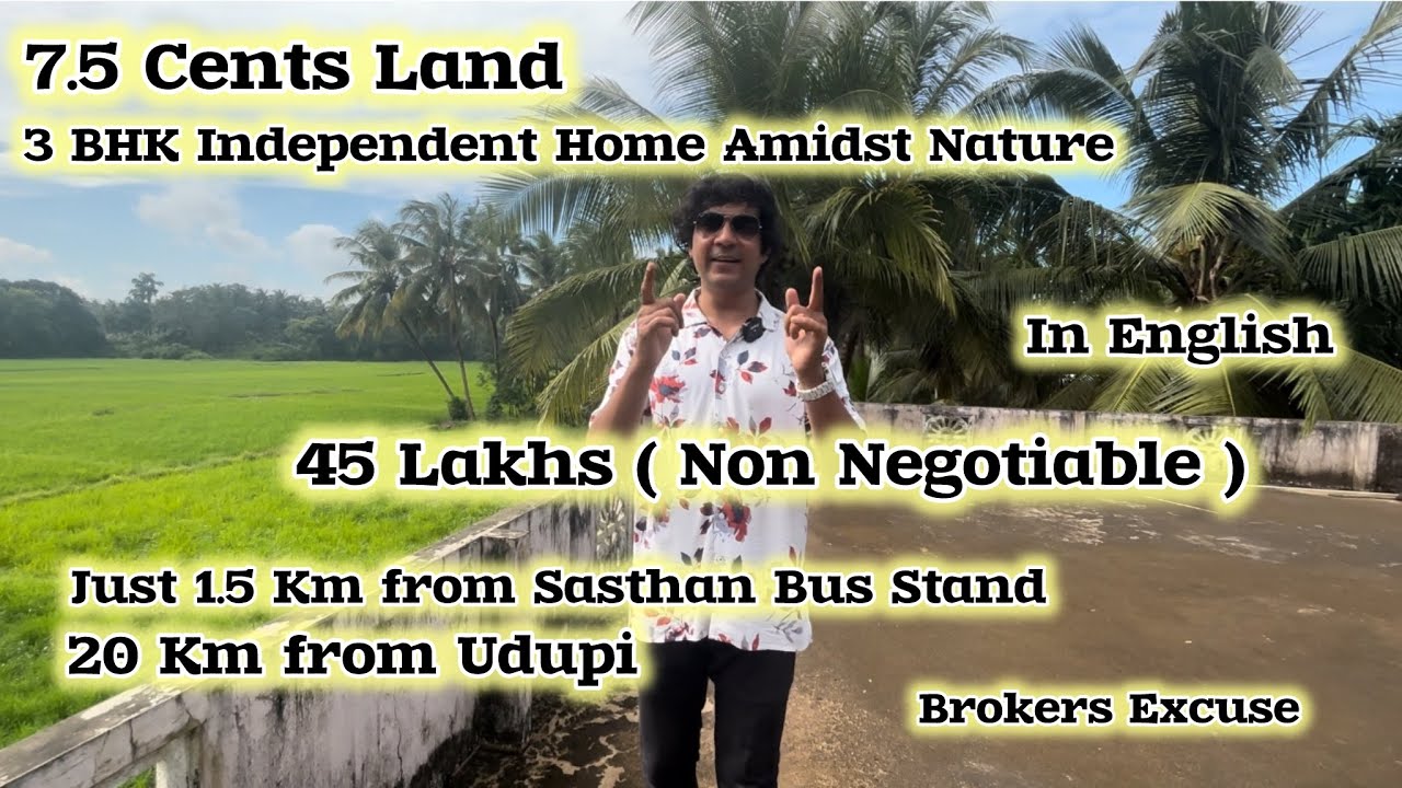 3 BHK house amidst nature | Ideal for retirement life 1.5 km from Sasthan | 20 km from Udupi #udupi