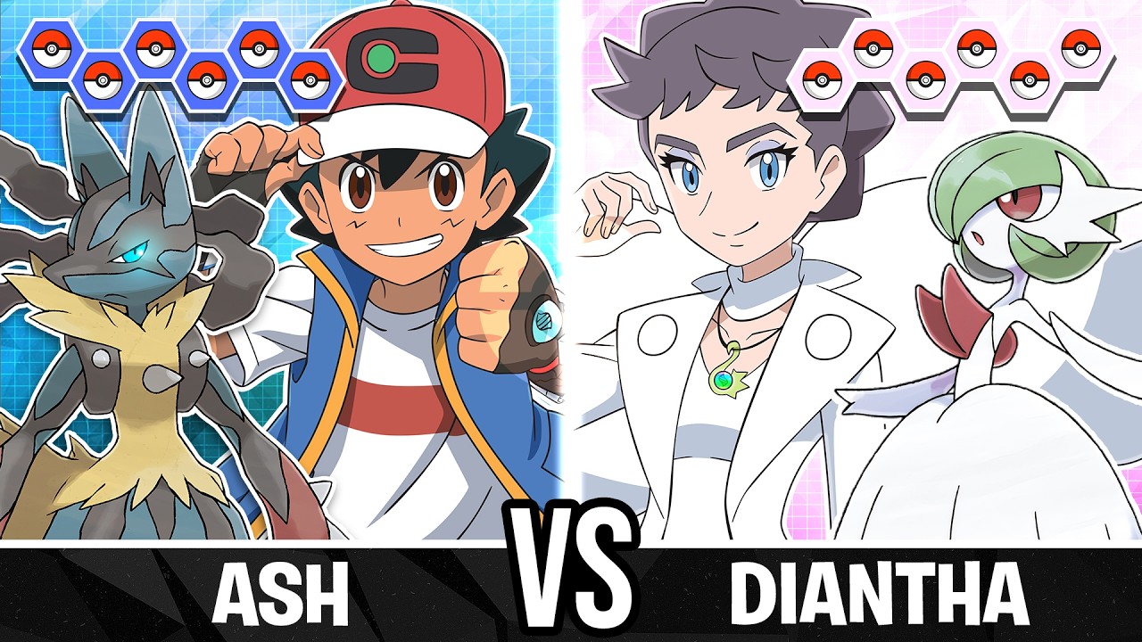 Ash vs Diantha - Pokemon Battle
