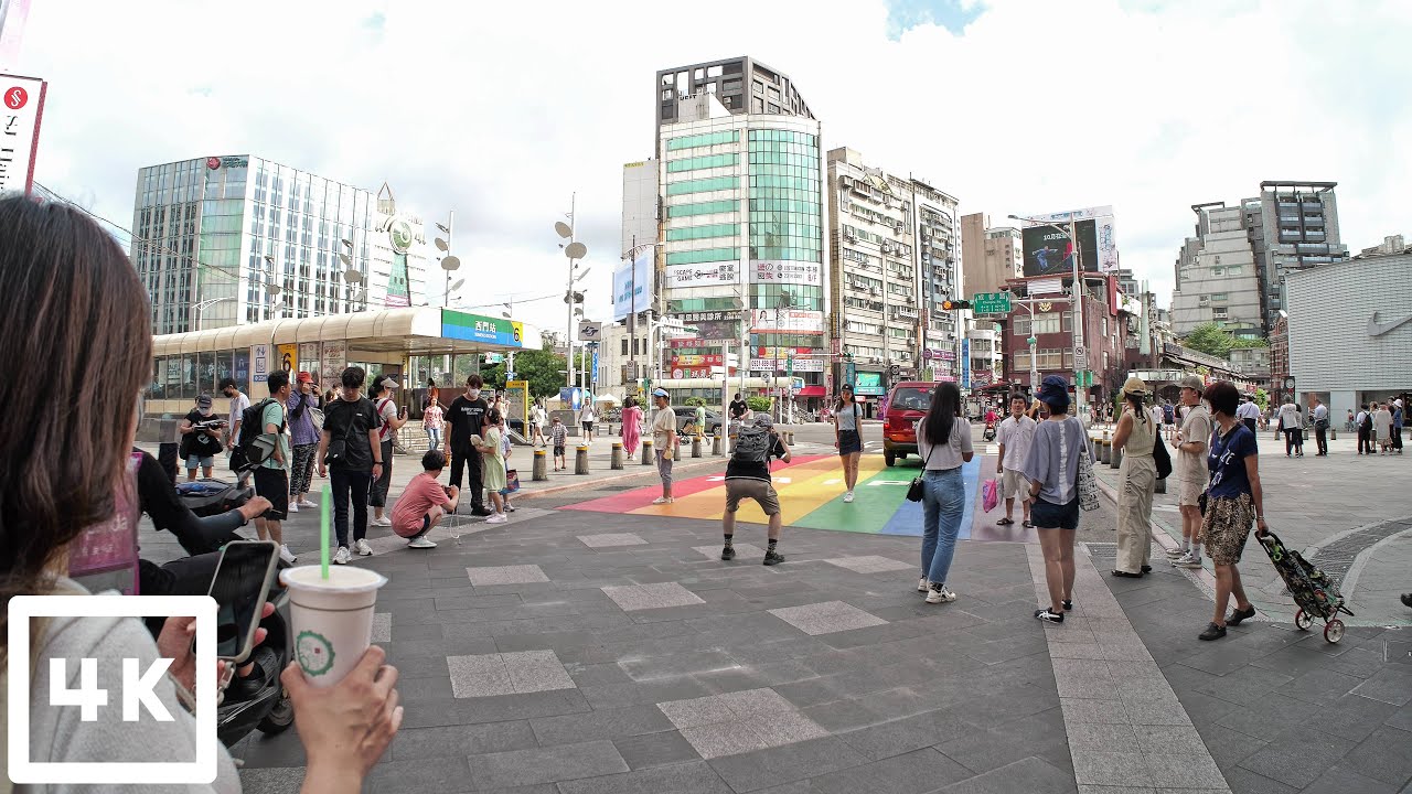 Taipei Ximending Shopping Streets by a Friday Afternoon | Taiwan Walk 4K
