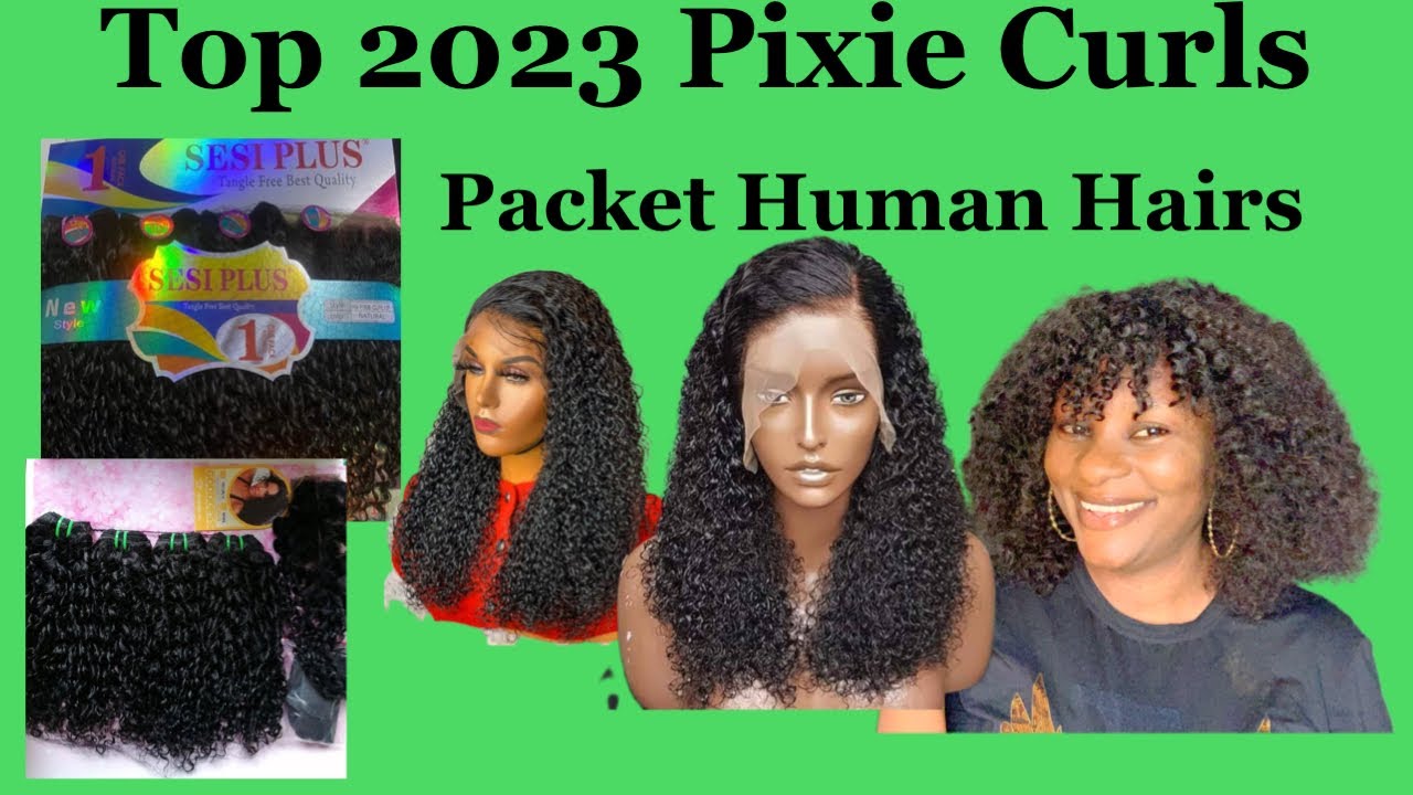 2023 Pixie Curls Packet Human hairs| Best Single/Double Drawn pixie Curls
