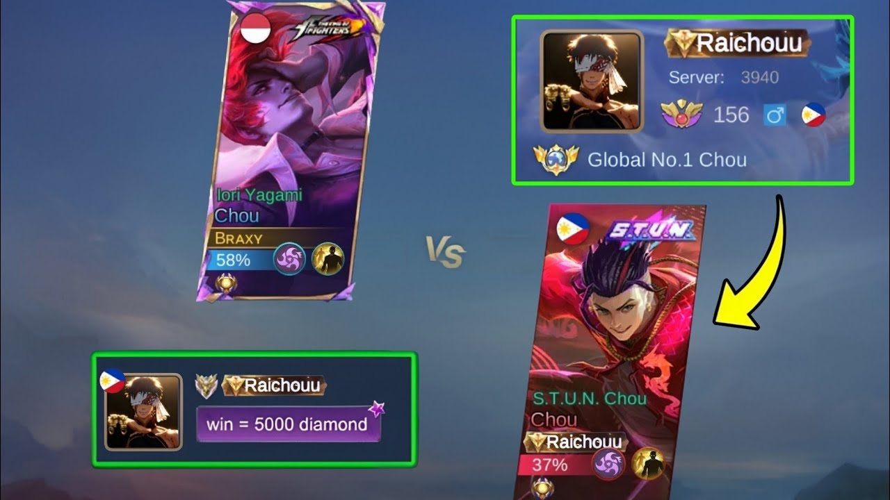 BRAXY VS RAICHOUU TOP 1 GLOBAL (5000💎 WHO WIN?) - MLBB