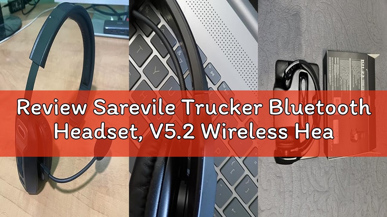 Review Sarevile Trucker Bluetooth Headset, V5.2 Wireless Headset with Upgraded Microphone AI Noise C