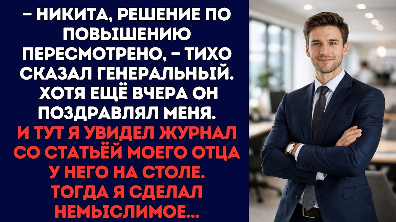 Решение по повышению пересмотрено, —сказал генеральный. Хотя Ещё вчера он поздравлял меня...
