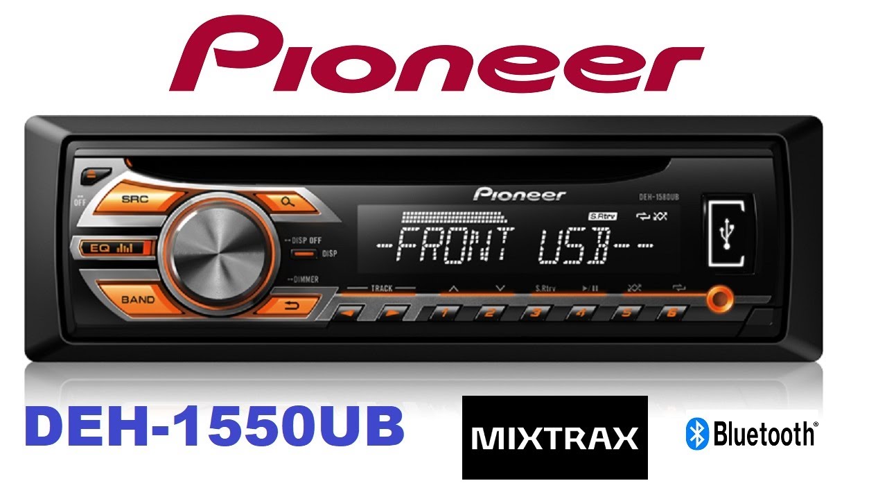 Pioneer DEH-1550UB c/ Bluetooth no Auxiliar USB Radio CD Mixtrax Android DIY