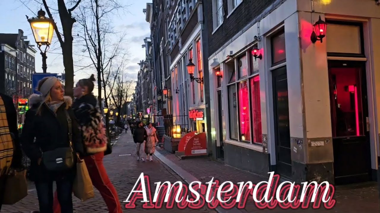 🇳🇱 Amsterdam Red Light District. Center walking tour. De Wallen 🇳🇱 Netherlands. January 2024.