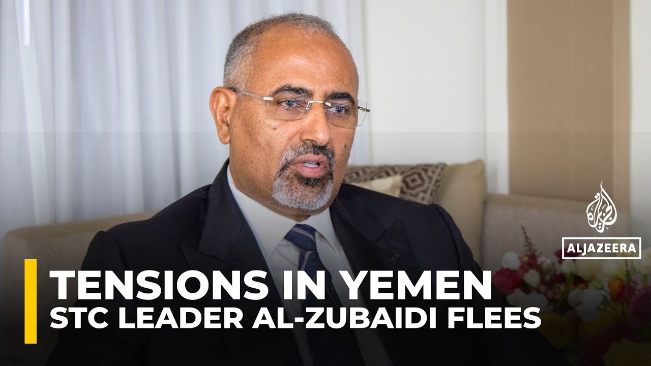 Saudi-led coalition in Yemen says STC leader al-Zubaidi has fled before talks in Riyadh