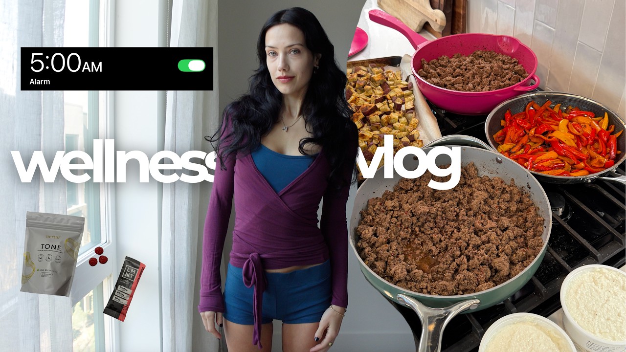 MY WEEK OF WELLNESS | healthy meal prep, supplements, morning rituals