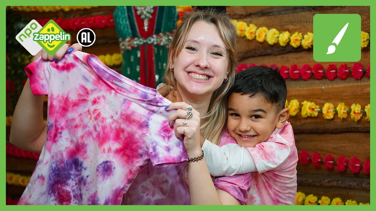 Knutselen: Tie dye shirt maken | HOLI 🎉 KNUTSELFEEST | NPO Zappelin