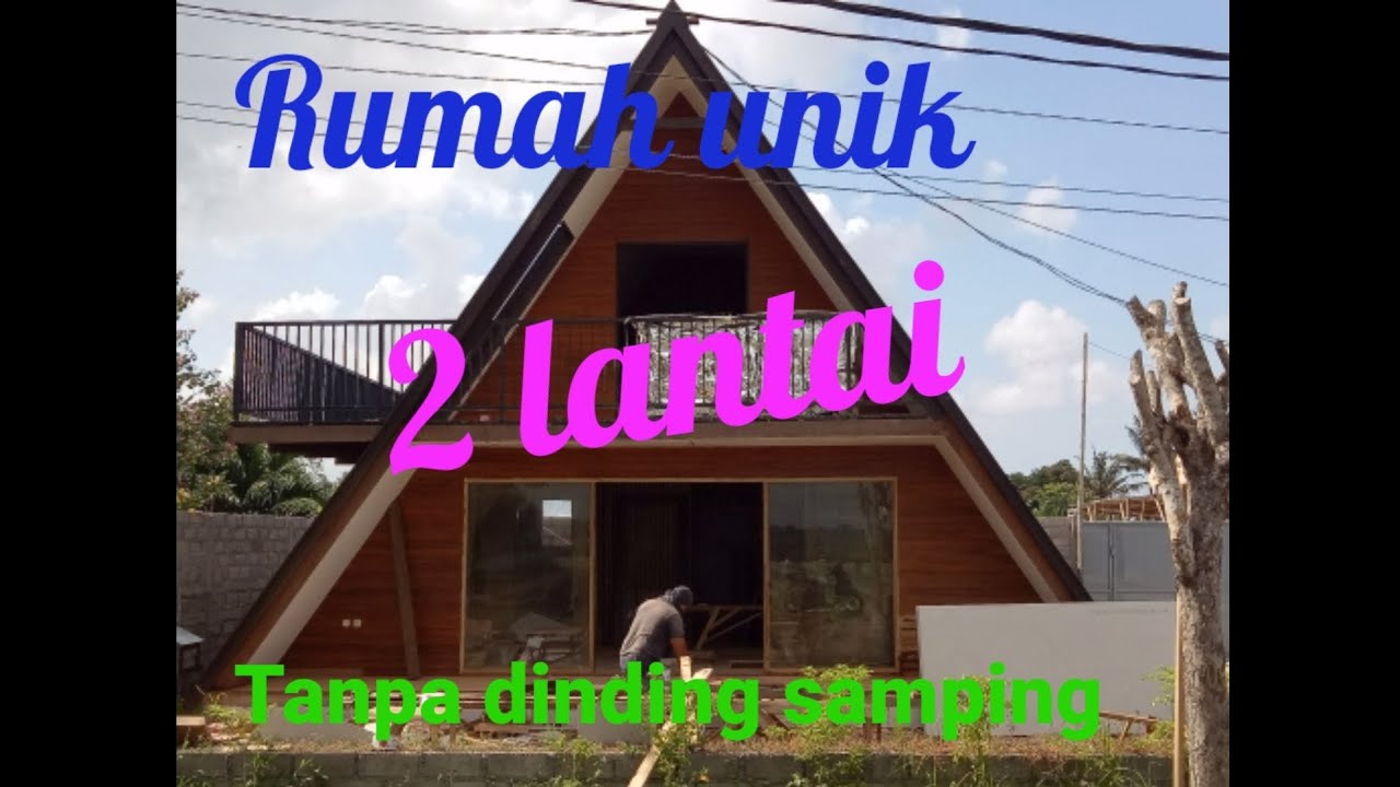 Rumah unik 2 lantai tanpa dinding samping
