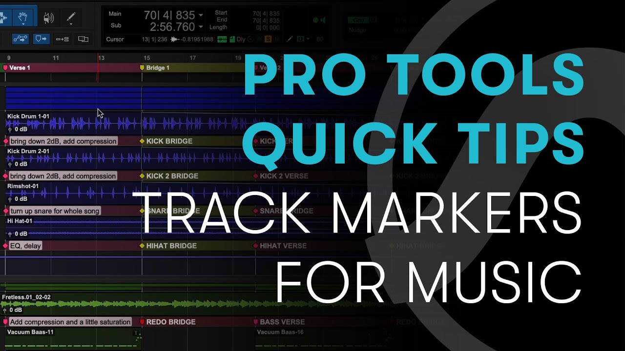 Pro Tools Quick Tips: Track Markers for Music in Focus