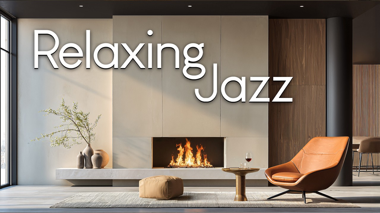 Relaxing Jazz 🍷 Elegant Fireplace Lounge for Slow Evenings & Deep Unwind