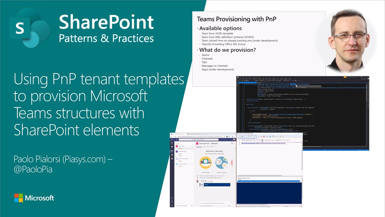 Community demo - Using PnP Tenant Templates to provisioning Microsoft Teams structures