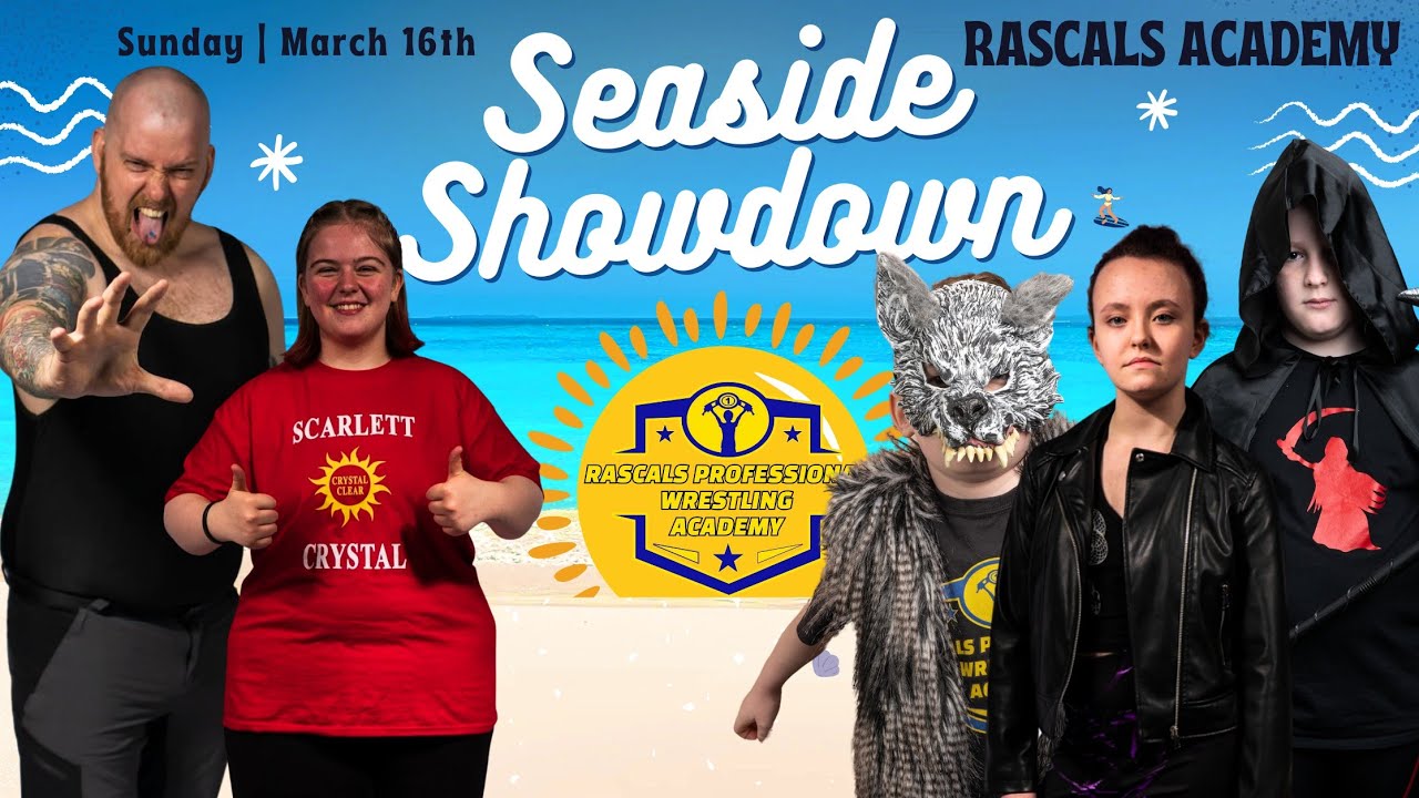 Rascals Children's Pro Wrestling Seaside ShowDown Match 2 - Hellspawn vs AJ Grimm & Scarlett Crystal