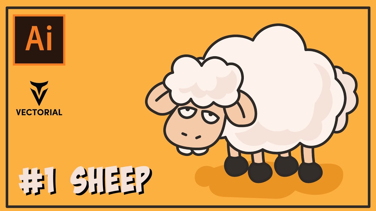 How To Draw a Cute Sheep in Illustrator Step by Step!