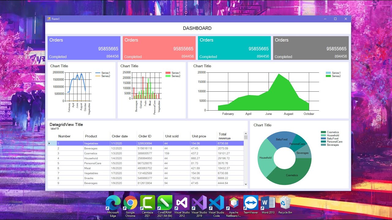 Crear Formulario 100% Responsivo (IU Dashboard) - C# & WinForms