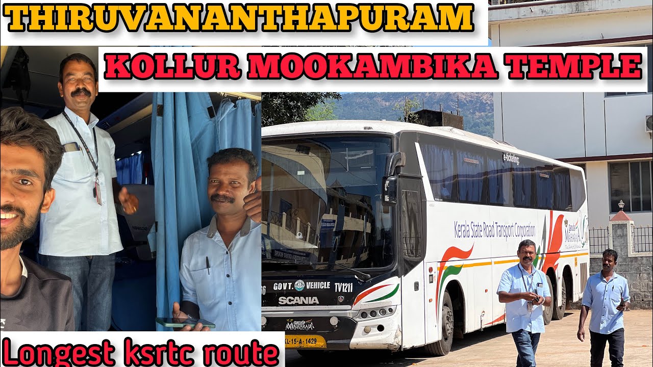 THIRUVANANTHAPURAM TO KOLLUR MOOKAMBIKA TEMPLE KSRTC SCANIA AC mookambika travel guide Malayalam P 2