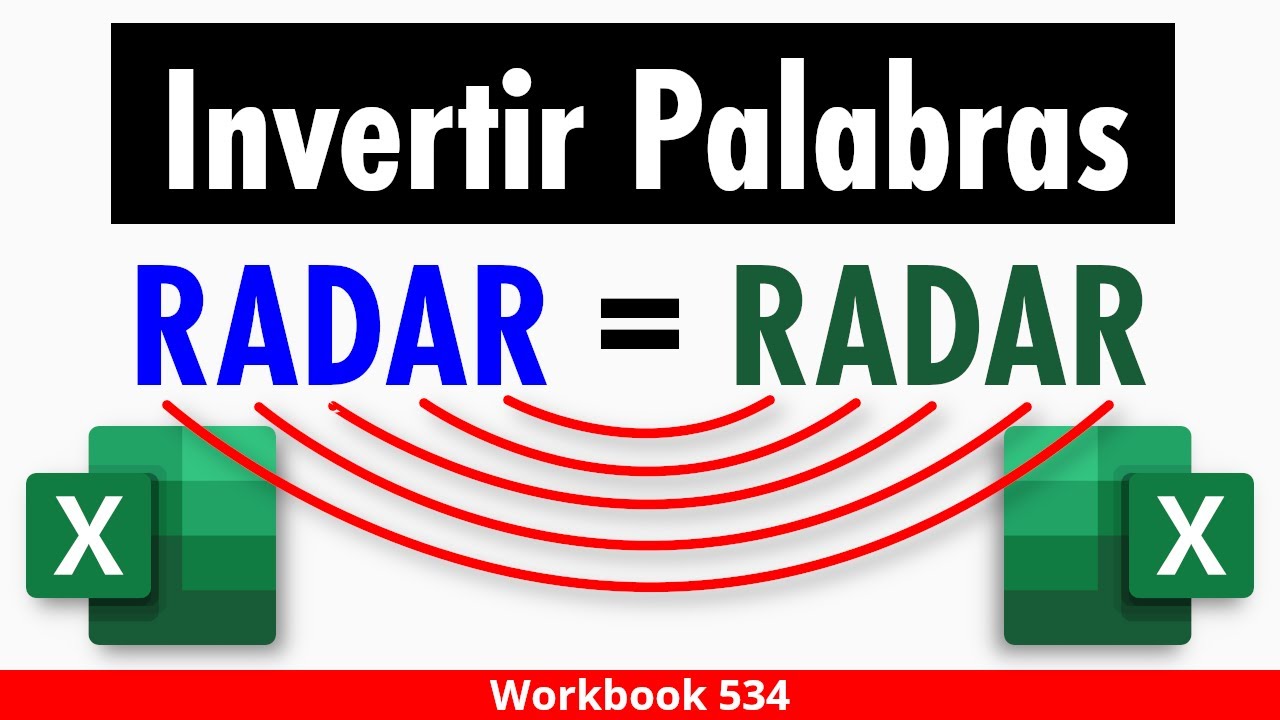 Invertir Palabras en Excel (cómo voltear un texto)