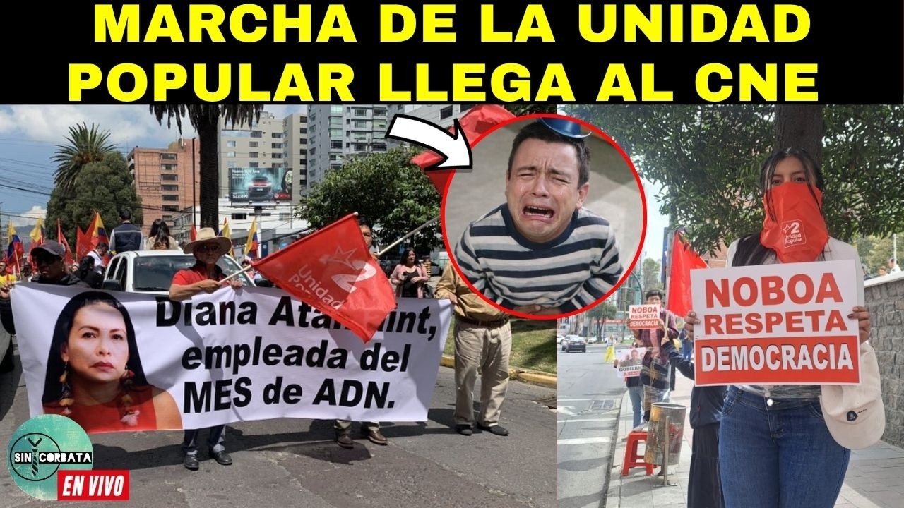 MARCHA CONVOCADA POR UNIDAD POPULAR LLEGA AL CNE