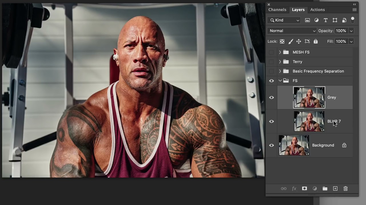 Frequency Separation using Other Files on Photoshop by Lisa Carney