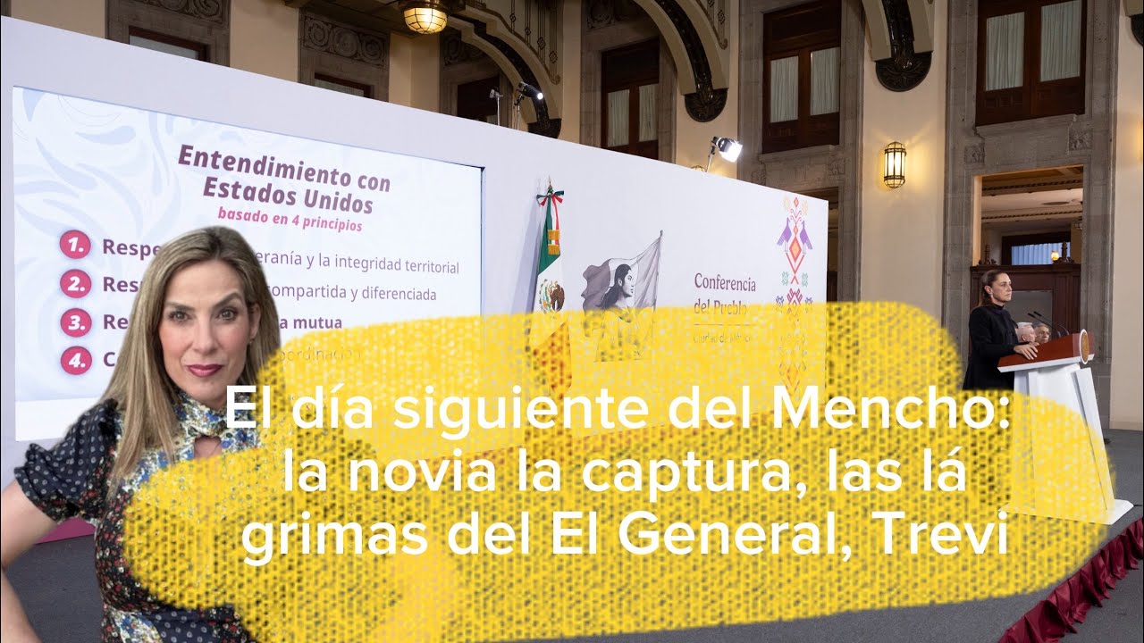 CSP: En paz y sin bloqueos tras caída  Mencho. Se siguió a pareja. Trevilla se rompe en mañanera 