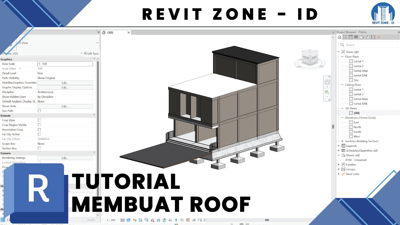 TUTORIAL MEMBUAT ROOF | STUDI CASE RUMAH 2 LANTAI