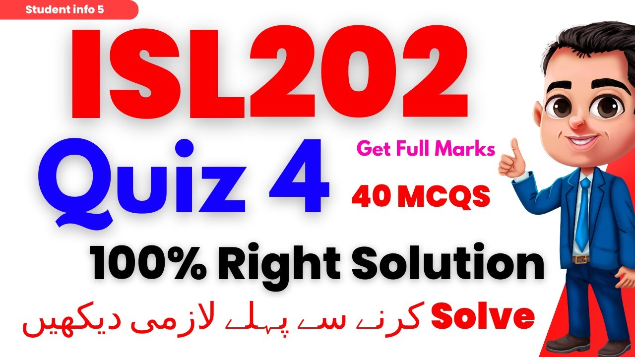 Isl202 quiz 4 2023 || isl202 quiz 4 || isl202 quiz 4 solution 2023 | isl202 quiz 4 spring | 